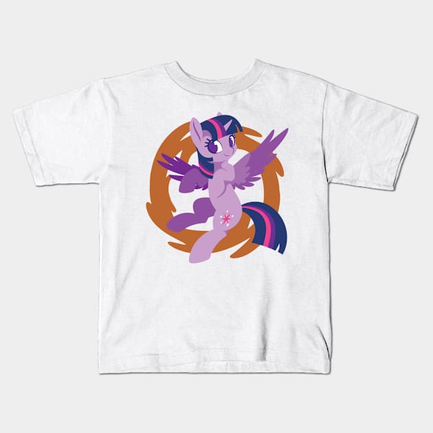 Twilight Sparkle Vortex Kids T-Shirt by Supermoix